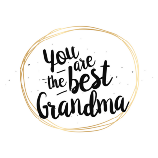 You Are The Best Grandma Lettering Circle Sticker