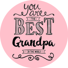 You Are The Best Grandpa In The World Typography Sticker