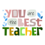 You Are The Best Teacher Quote Sticker