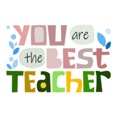 You Are The Best Teacher Quote Sticker