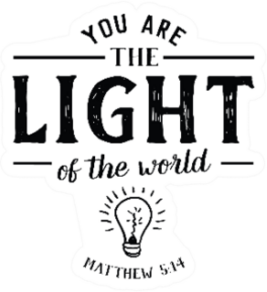 You Are The Light Of The World Christian Hand Lettering Sticker