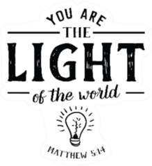 You Are The Light Of The World Christian Hand Lettering Sticker