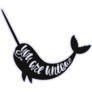 You Are Unique Narwhal Lettering Sticker