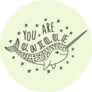You Are Unique Narwhal Sticker