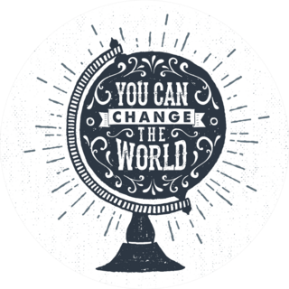 You Can Change the World Sticker