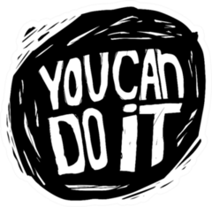 You Can Do It Sport Saying Motivation Sticker