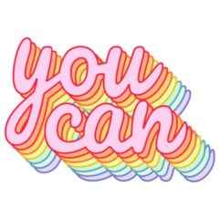 You Can Rainbow Sticker