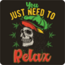 You Just Need To Relax Rasta Skull Sticker