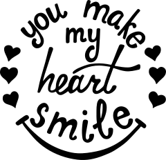 You Make My Heart Smile Hippie Sticker