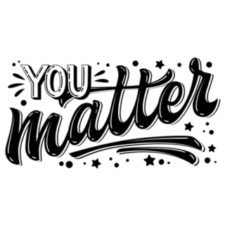 You Matter Fun Lettering Sticker