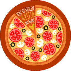 You Stole A Pizza My Heart Sticker