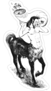 Young Beautiful Strong Centaur Sticker