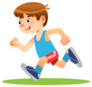 Young Boy Running Sticker