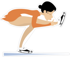 Young Figure Skater Sticker