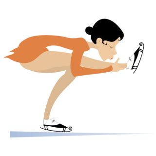 Young Figure Skater Sticker