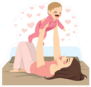 Young Mother and Baby Sticker