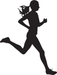 Young Running Woman Sticker