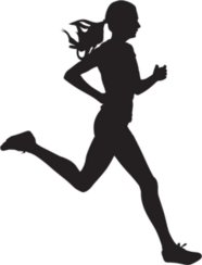 Young Running Woman Sticker