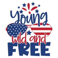 Young Wild And Free Fourth Of July Sticker