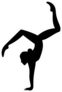 Young Woman Doing Gymnastics Sticker