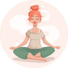 Young Woman In Lotus Pose Sticker
