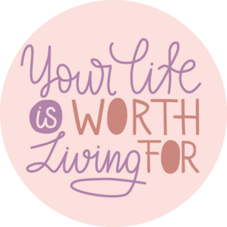 Your Life Is Worth Living For Hand Drawn Quote Sticker