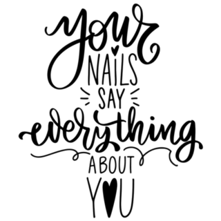 Your Nails Say Everything About You Calligraphy Sticker