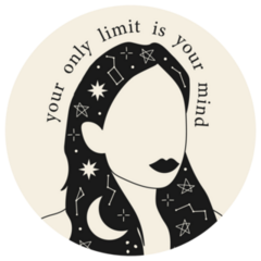 Your Only Limit Is Your Mind Astrology Girl Sticker