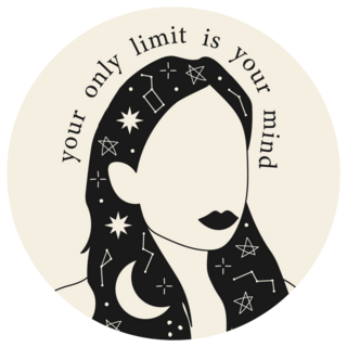 Your Only Limit Is Your Mind Astrology Girl Sticker