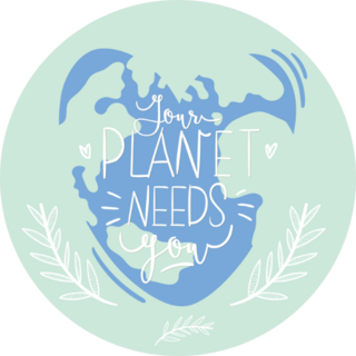 Your Planet Needs You Heart Shaped Earth Sticker
