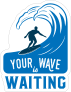 Your Wave is Waiting Surfing Sticker