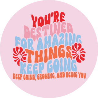 Youre Destined For Amazing Things 70s Lettering Sticker