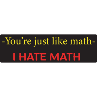 Youre Just Like Math Bumper Sticker