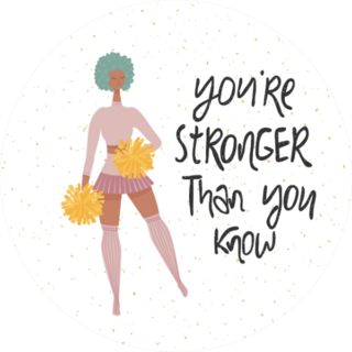 youre Stronger Than You Know Cheerleader Sticker