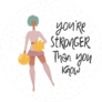 youre Stronger Than You Know Cheerleader Sticker