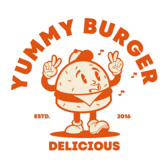 Yummy Delicious Burger Cartoon Sticker