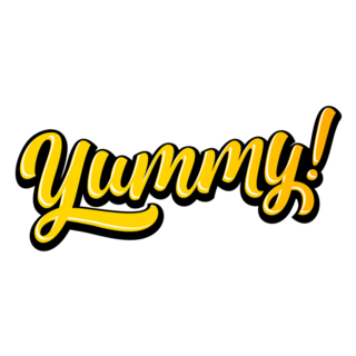 Yummy! Food Doodle Lettering Sticker