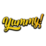 Yummy! Food Doodle Lettering Sticker