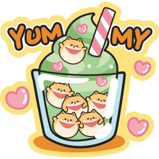 Yummy Shiba Inu Sticker