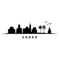 Zadar Croatia City Skyline Sticker