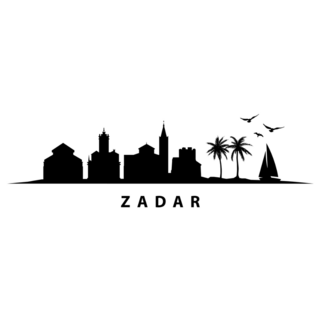 Zadar Croatia City Skyline Sticker
