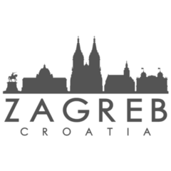 Zagreb Croatia Skyline Lettering Sticker