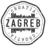 Zagreb, Croatia Stamp Skyline Sticker