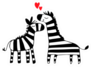 Zebra Couple In Love Sticker