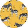 Zebra Habitat Yellow And Black Pattern Sticker