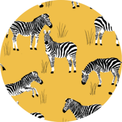 Zebra Habitat Yellow And Black Pattern Sticker