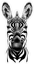 Zebra Head Sticker