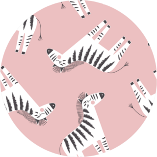 Zebra On Pink Pattern Sticker