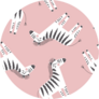 Zebra On Pink Pattern Sticker