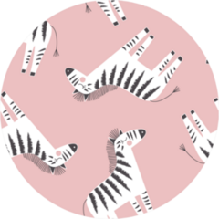 Zebra On Pink Pattern Sticker